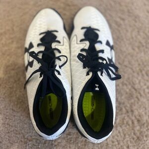 Under Armour Nitro Select Low Football Cleats White Navy